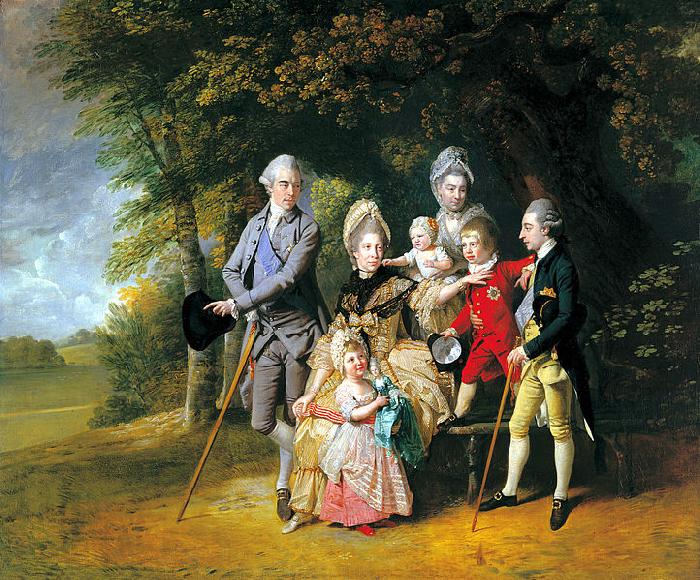 Johann Zoffany Queen Charlotte with her Children and Brothers oil painting image